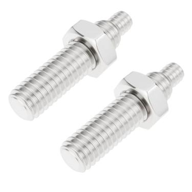 Imagem de ECSiNG 2 peças 1/10.2 cm a 3/20.3 cm adaptador de parafuso de tripé rosqueado aço inoxidável com porcas para tripé