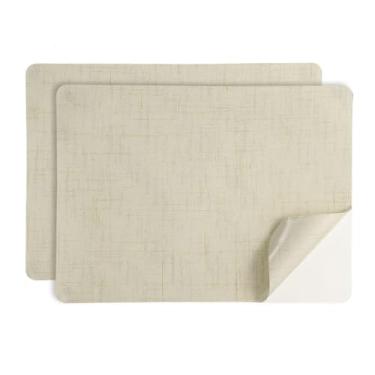 Imagem de PATIKIL Patch de reparo de linho, 2 peças 20 x 28 cm adesivos adesivos de tecido de linho grosso para sofá, sofá, roupas, bolsas, tendas, assentos de carro, móveis, bege