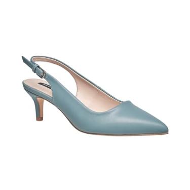 Imagem de French Connection Sapatos femininos de salto fino com salto médio com alça ajustável, Azul ardósia, 40