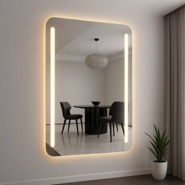 Imagem de Espelho Retangular 70x50cm Touch Led 3000k Crys Reduna