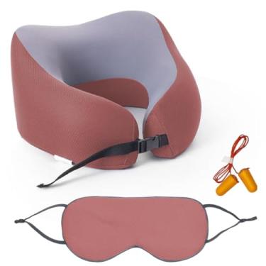 Imagem de Kit Almofada De Pescoço Espuma Viscoelástica Fibra Refrescante Tapa Olho E Protetor Auricular(Lilás)