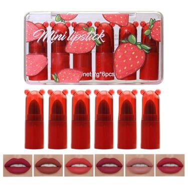 Imagem de Conjunto De Batons Matte | Brilho Labial Portátil Com Longa Duração - Kit De Maquiagem Para Batom | Para Mulheres Iniciantes Família Amigos Beleza Diário Escritórios Festa Noturna