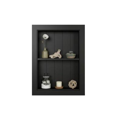 Imagem de Houseables Armário de remédios embutido, nicho de parede embutido, armário de remédios de parede, nicho de banheiro, inserção para drywall, substituição de prateleira entre pregos, sem espelho, 35 x