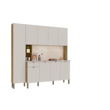 Imagem de Cozinha Compacta 9 Portas 1 Gaveta Pulse Kits Parana Freijó Soft