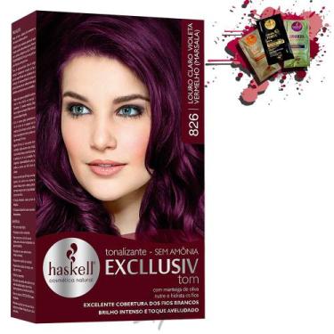 Imagem de Tonalizante 826 Haskell Excllusiv Tom Louro Claro Violeta Vermelho/Mar