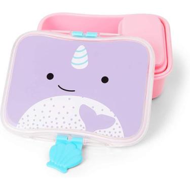 Imagem de Kit Lanche Zoo Marmita Escolar Infantil Skip Hop Lancheira, Baleia