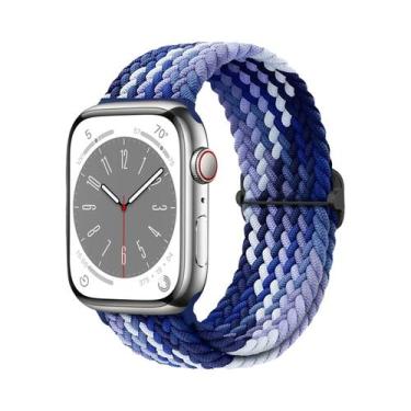 Imagem de Pulseira De Elástico Trançado Solo Loop Para Apple Watch De 45mm 44mm 