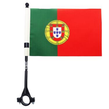 Imagem de AZ FLAG Bandeira de BICICLETA de Portugal 12 x 20.3 cm - Bandeira de BICICLETA Portuguesa 21 x 14 cm - Bastão e base de plástico preto