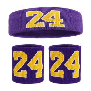 Imagem de Bandanas esportivas para homens e mulheres, faixa de cabeça com absorção de umidade, faixas de suor para toalha atlética elástica macia para basquete, tênis, malhar