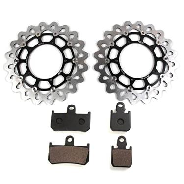 Imagem de Discos e pastilhas de freio dianteiro Arashi para Yamaha XV1700 V-MAX VMAX 1700 2009-2015, acessórios de substituição de motocicleta pretos