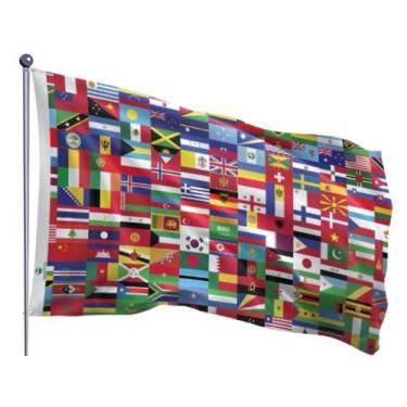 Imagem de Bandeira Países do Mundo Culto Missões do Evangelho Dupla Face Tamanho