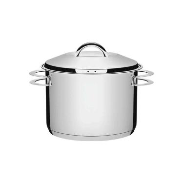 Imagem de Caldeirão Tramontina Solar Em Aço Inox Fundo Triplo Com Tampa E Alças 24 Cm 7,8 L Tramontina