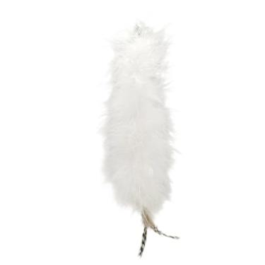 Imagem de Luzhengyang Recargas de varinha Feather Cat Teaser – Cabeças inspiradas em pássaros naturais, acessórios de brinquedo de gato para brincadeiras interativas (pacote com 5) (refil de tira branca)