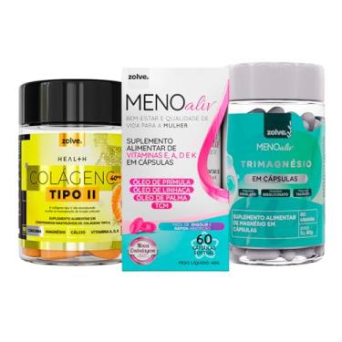 Imagem de Meno Aliv + Colágeno Tipo 2 + Trimagnésio - Menopausa, Saúde Óssea, Cartilagem - Zolve Labs