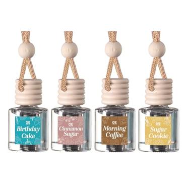 Imagem de CE Craft Ambientador de carro suspenso – difusor de óleo de fragrância com óleos essenciais – aromas de aromaterapia de longa duração para automóveis – pacote com 4, padaria