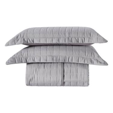 Imagem de Cobre Leito Matelassê Percal 300 fios Basic Casal Padrão 03 Peças 100%