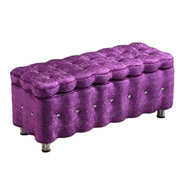 Imagem de Banqueta de armazenamento de assento, pufes para pés, banquinho de cama prático para família, banco de loja de roupas, entrada de sala de estar, banco para troca de sapatos, várias cores para escolher