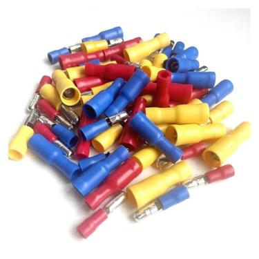 Imagem de Conector de crimpagem de fio elétrico de terminal de isolamento de extremidade macho fêmea em forma de conjunto de 50 peças (conjunto de 60 peças)