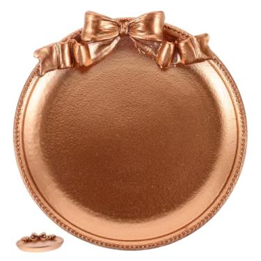 Imagem de Bandeja decorativa retrô com laço para joias, comida e exibição de sobremesas, adorável prato de armazenamento de lanches de doces, organizador de fotos