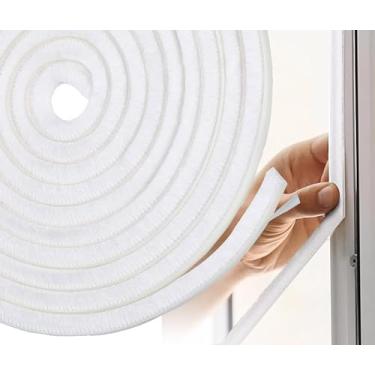Imagem de Remoção de clima autoadesiva à prova de som para portas e janelas, 0,9 cm de largura x 1,5 cm de espessura, branco