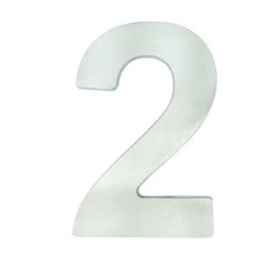 Imagem de Número Residencial Metal Escovado Grande 20Cm - 2 - Bruno Acabamentos