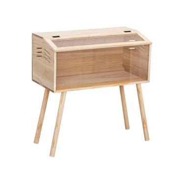 Imagem de FashionCha Caixa de chocadeira de madeira para pintinhos Rutin Galinheiro Incubadora leve Caixa de criação Galinheiro para codornas para hamsters Pássaros, 50 Cm X 30 Cm X 30