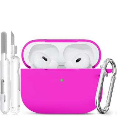 Imagem de Capa para Airpods Pro 3 (2025), capa de silicone macio para Apple AirPods Pro 3ª geração, capa com limpeza e chaveiro, à prova de choque e proteção antiarranhões