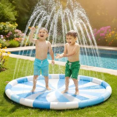 Imagem de Tapete Infantil Splash Pad Piscinacom Jatos Ajustáveis  Brinquedo Aquá