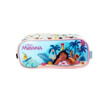 Imagem de Estojo Escolar Penal Duplo Princesa Moana Original Disney - Xeryus