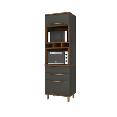 Imagem de Torre Quente Munique - MDP 1 Porta 3 Gavetas Espaco Forno E Micro-ondas - Indekes