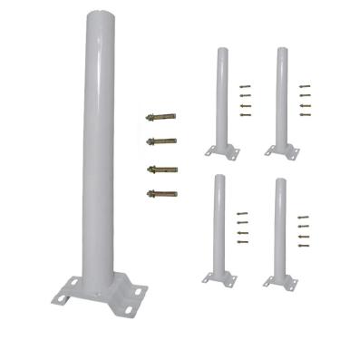 Imagem de Suporte Barra Luminaria Solar 5 Unid Parede Poste Rua Aço