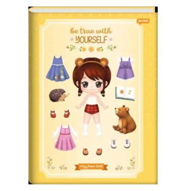 Imagem de Caderno Brochura Capa Dura Universitário A4 1 Matéria 48 Folhas Nina Jandaia Amarelo