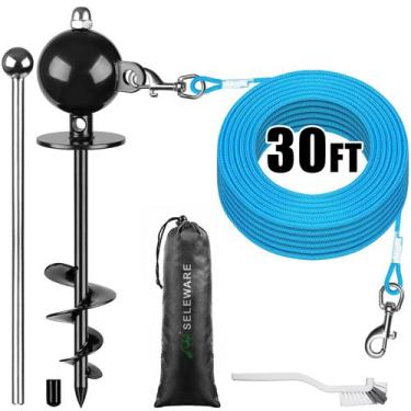 Imagem de Estaca para Amarrar Perros SELEWARE Exterior Antióxido para Perros Gra