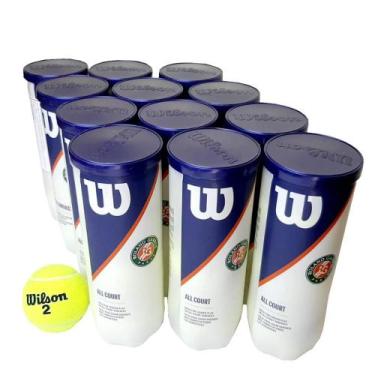 Imagem de Bola de Tênis Wilson Roland Garros All Court 12 Tubos