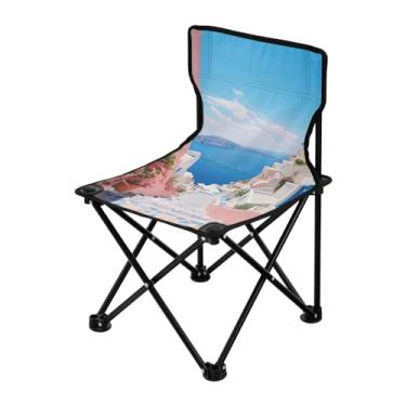 Imagem de Wassud Cadeira de acampamento, leve, portátil, escadas para o mar, cadeira dobrável ao ar livre, tecido Oxford, cadeira de praia para jardim, praia, pesca