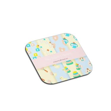 Imagem de Porta Copos Com Ilustração Personalizada Coleção De Padrões De Bebê - Tamanho 9x9 cm