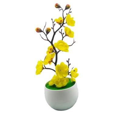 Imagem de IEUDNS Vaso de Bonsai Artificial com Flor de Ameixeira para Escritório, Sala de Estar E Pátio.