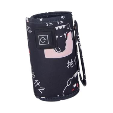 Imagem de Dynwave Bolsa Aquecedora de Mamadeira Portátil com Isolamento Térmico e Conexão USB para Alimentação Noturna em Viagens, Gato Preto