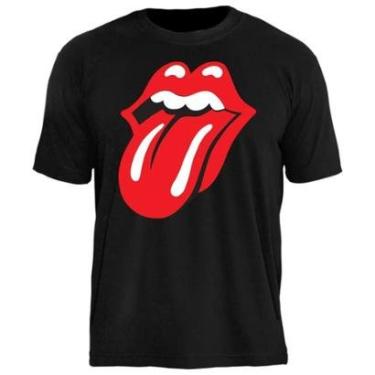 Imagem de Camiseta de Banda Rolling Stones em Algodão Manga Curta Gola Redonda-Unissex