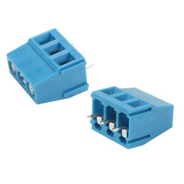 Imagem de 10X Conector Borne Kre3 3 Vias Kf128 14X15Mm Azul