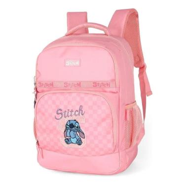 Imagem de Mochila Escolar Luxcel Stitch Rosa