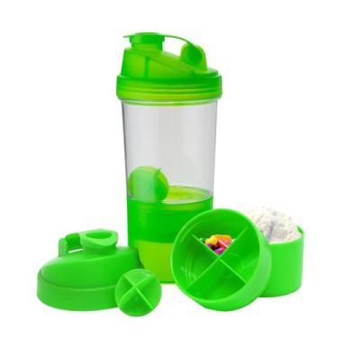 Imagem de Coqueteleira Com Compartimento Para Suplementos Fit 500ml 1un - NEOPLA