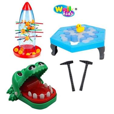 Imagem de Kit Pega Dedo Jacaré + Tira Vareta + Quebra Gelo Patinho - Well Kids