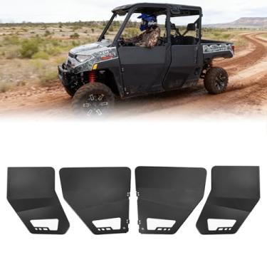 Imagem de KEMIMOTO Meia porta de alumínio compatível com Polaris Ranger Crew XP 1000 2019-2025, painéis inferiores resistentes a arranhões com janela de PC para expandir a visibilidade