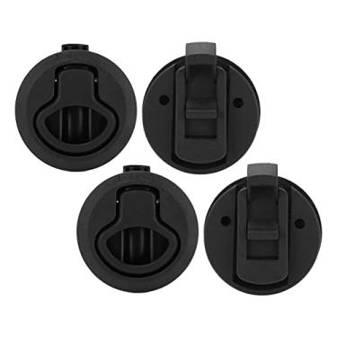 Imagem de Zhjvihx Fechadura Redonda Plataforma, Proteção Uv Plástica do Abs Trava Preta Batida Anticorrosão para o Iate para o Barco para o Reboque do Rv