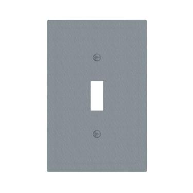 Imagem de WUYOCHA Placa decorativa para interruptor de luz cinza 1 gangue placas de parede com interruptor único para tomadas elétricas, capas de placa frontal para quarto, cozinha, decoração de casa