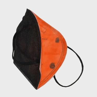 Imagem de Máscara Adulto 5 Camadas N95 / KN95 / PFF2 / FFP2 10 un Coloridas (Preto com Laranja)