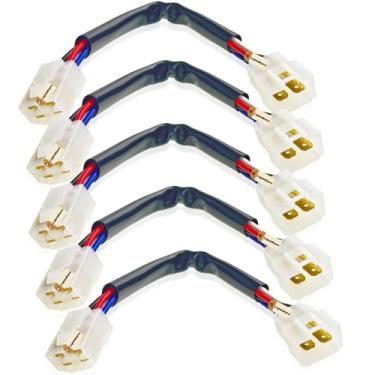 Imagem de Lsgoodcare 5 peças 6,3 mm 4 pinos conexão rápida automotivo conector de fio elétrico 4 vias carro macho para fêmea 16Awg cabo terminal kits de plugue motocicleta