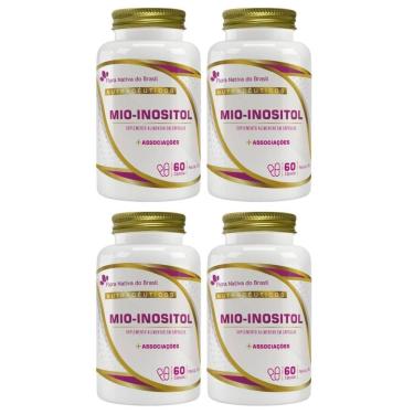 Imagem de Kit Com 04 - Mio-Inositol + Associações 60 Capsulas 500mg Flora Nativa-Unissex