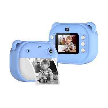 Imagem de Câmera Instantânea para Crianças Digital com Lentes Duas Vídeo 1080P Impressão Inclui 3 Rolos de Papel
